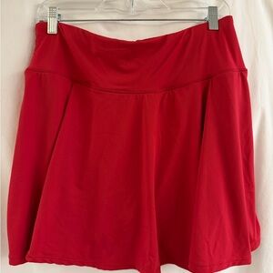 Oalka Activewear Skort Red Stretchy Flowy